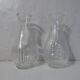 2 vintage molded glass vases 50s