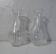 2 vintage molded glass vases 50s