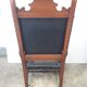 Spain truncated chair solid wood scuplté and leather