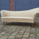 Sofa chaise sculptural Arc asymmetrical Swedish 50s/60s