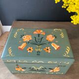 Hand-painted wooden box