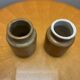 Set of two vintage stoneware pots