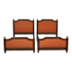 Pair of walnut beds from the early 20th century