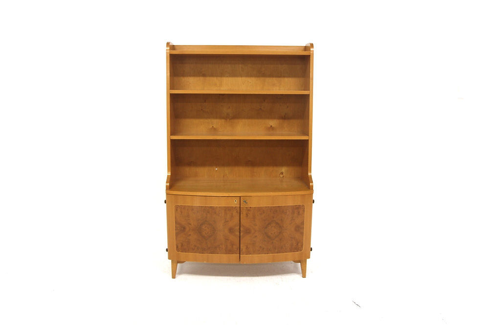 Bibliothèque scandinave en orme, Swedish Modern, Suède, 1940