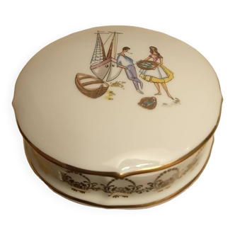 Bonbonniere Limoges France Mediterranean pattern