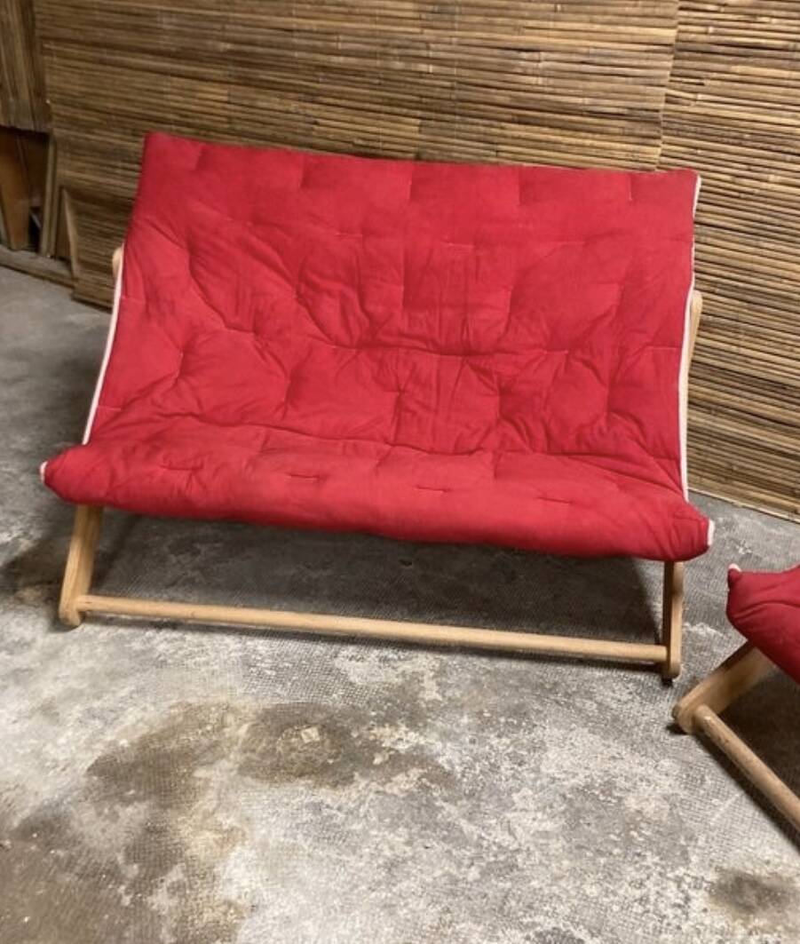 Vintage IKEA sofa and armchair set (1974) – Karin Mobring