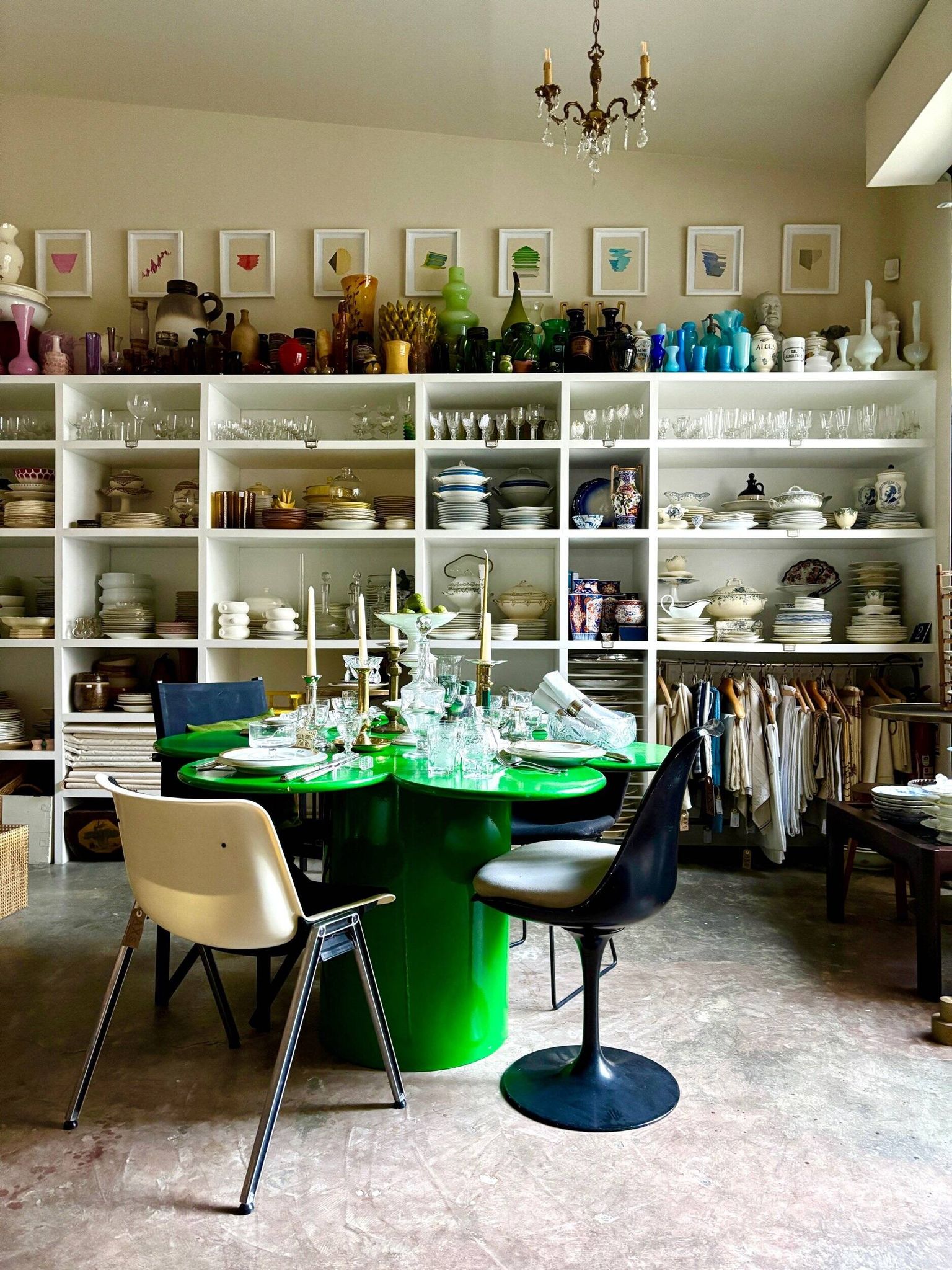Wood and metal Tomotom table in green by Bernard Holdaway, 1960