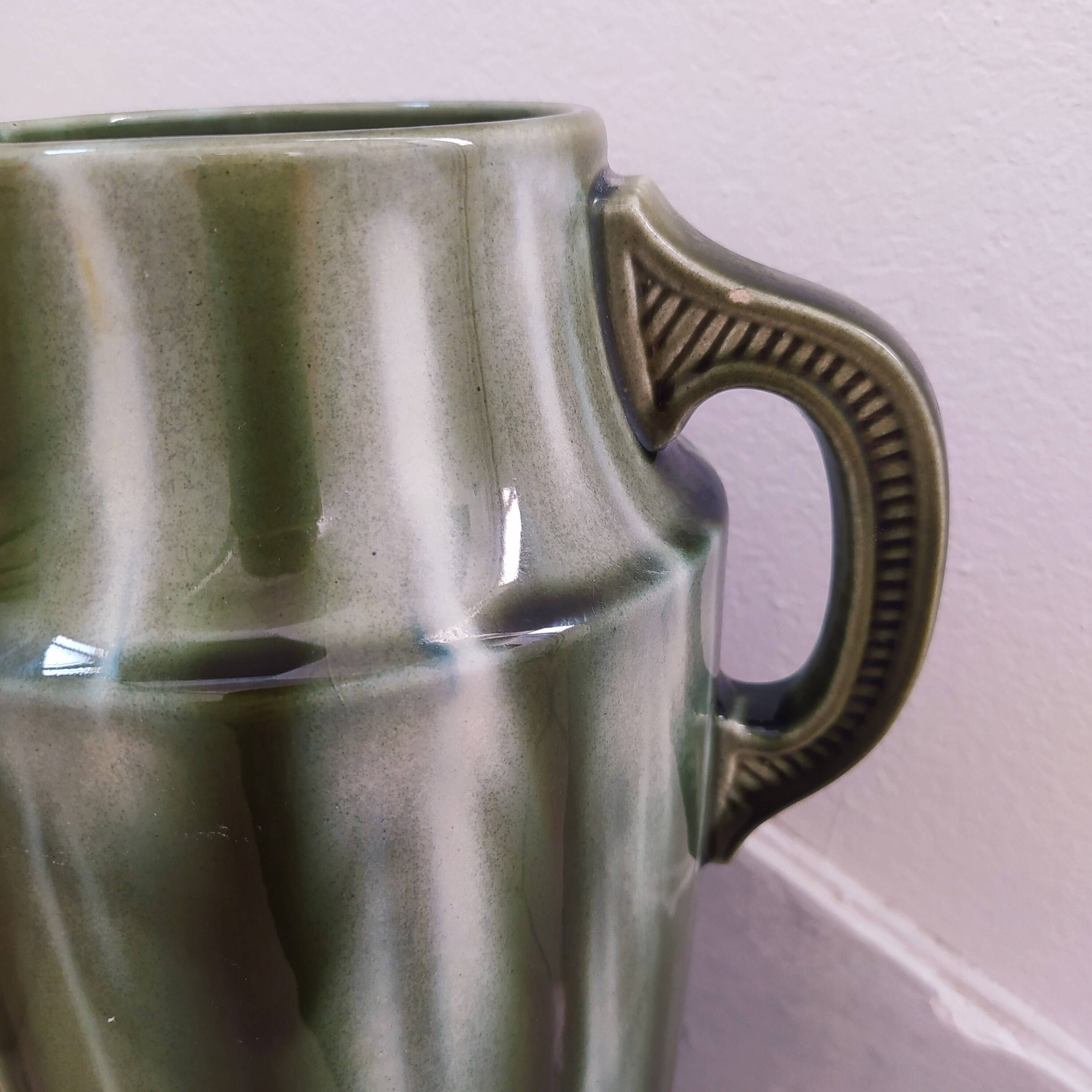 Large enameled ceramic vase 1940 Vierzon ceramic