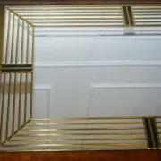 Handmade Gold Art Deco Style Wall Mirror by Lawson Glassworks