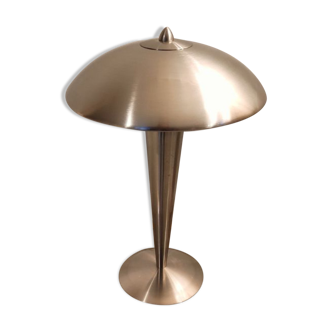 Brushed stainless steel mushroom lamp