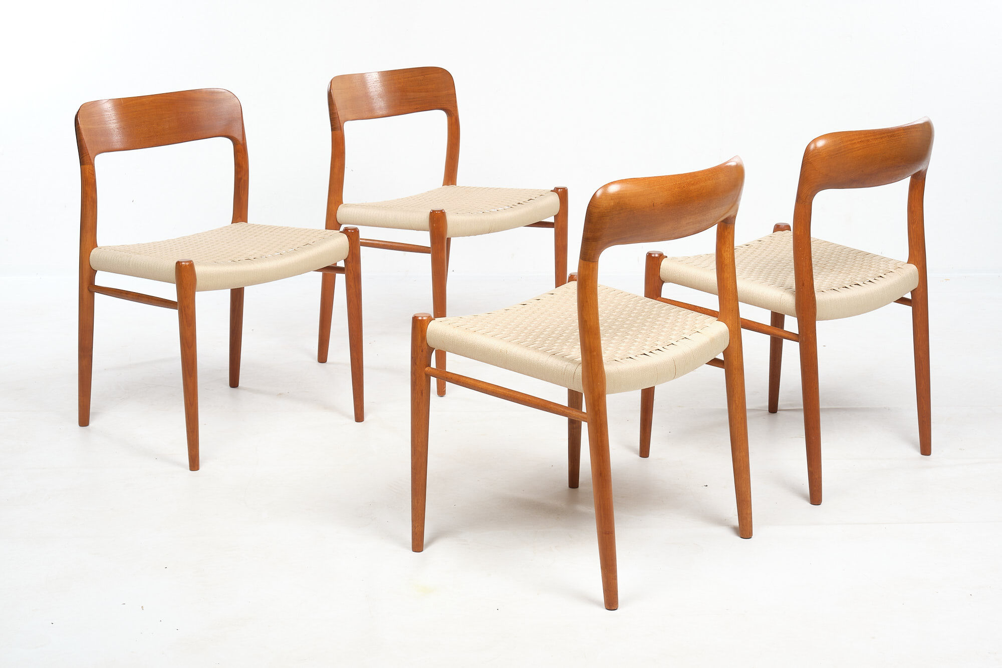 Set of four chairs, Niels Otto Moller, model 75