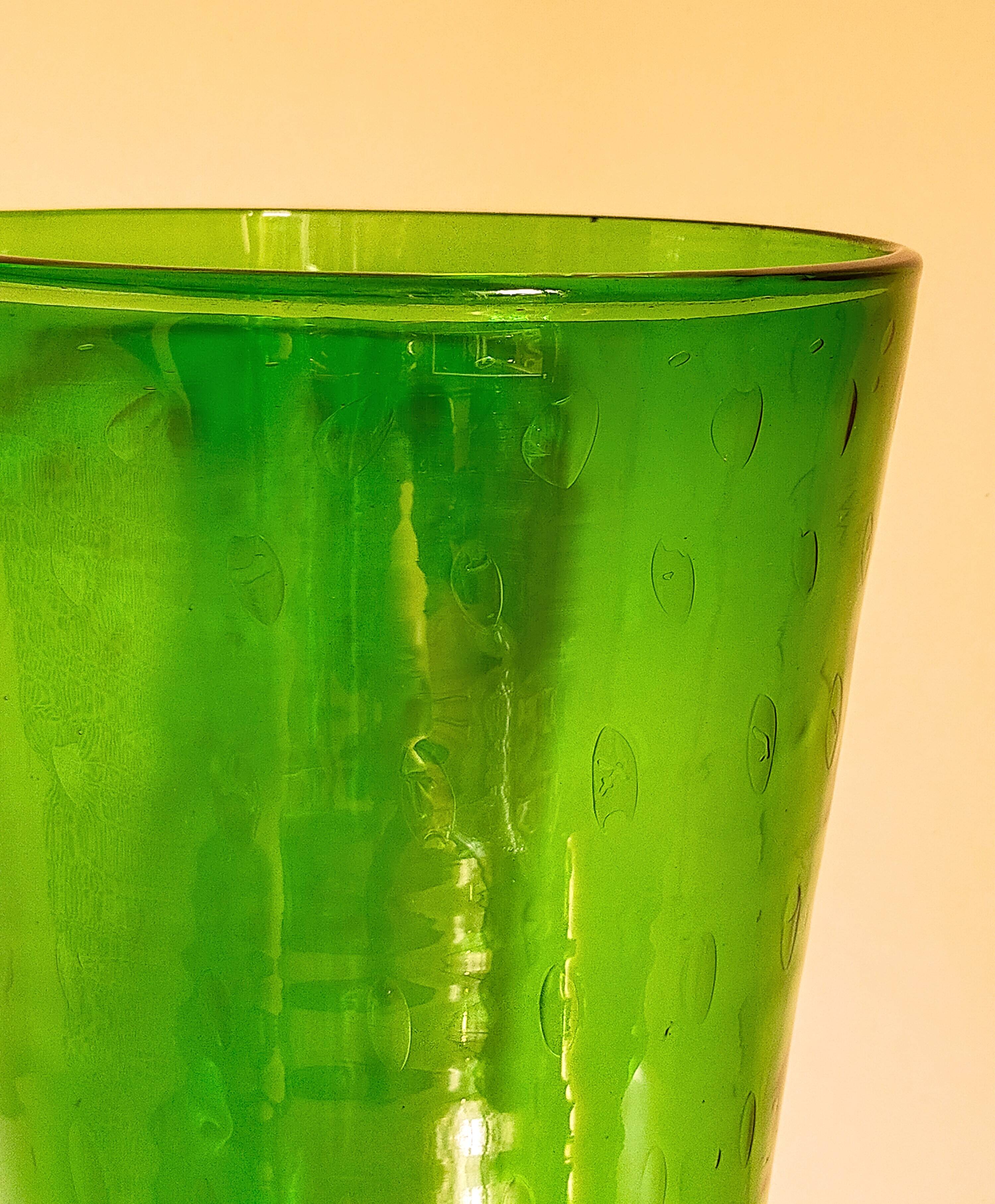 Empoli blown glass vase 35 cm