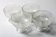 Set of 4 Vintage Pressed Glass Dessert Bowls Cibulak by Pavel Panek / 1977