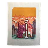 Charles lapicque, the coliseum, 1957. lithograph signed in pencil