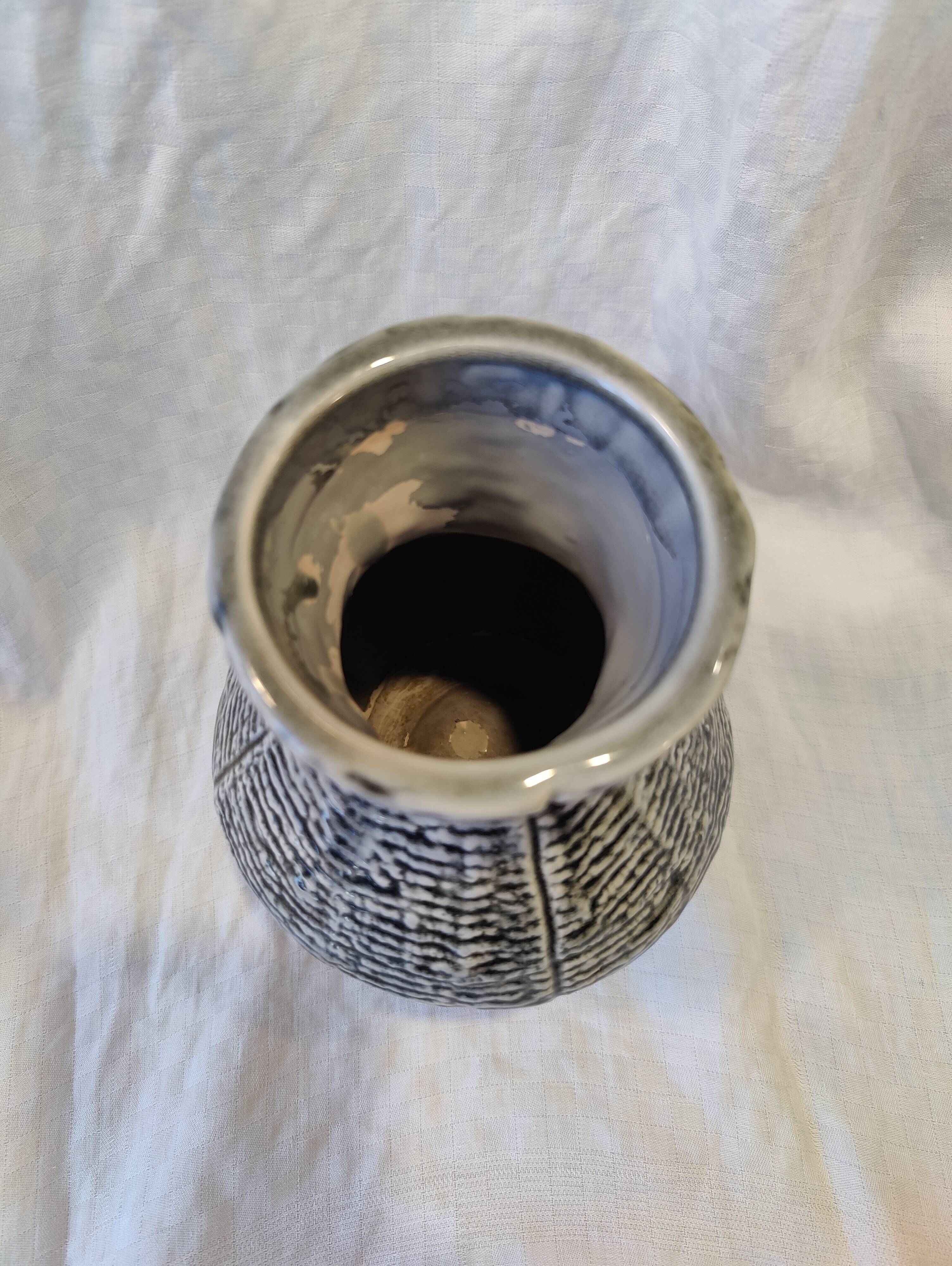 Gray ceramic vase from the 1950s