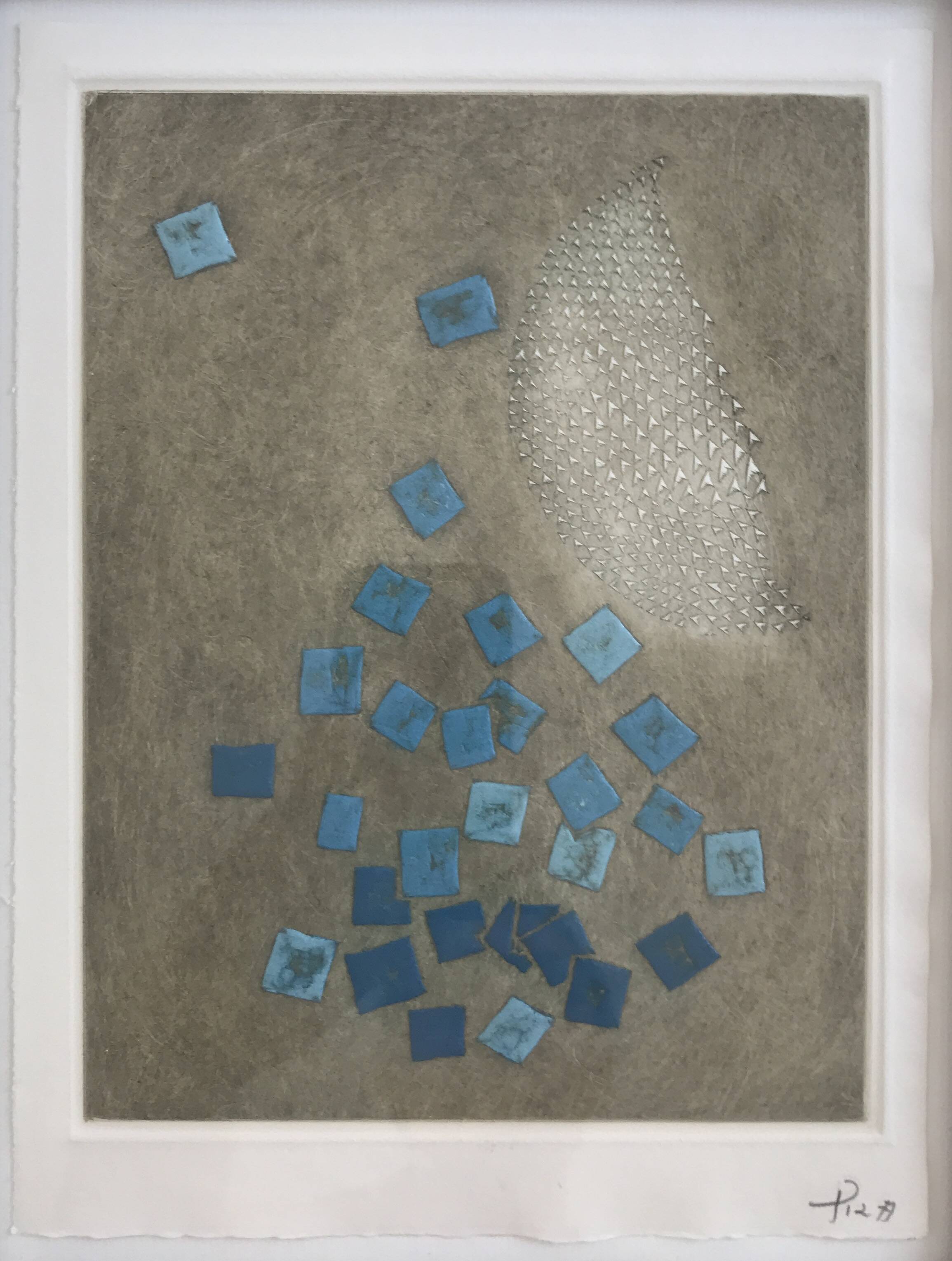 Arthur luiz piza, untitled, c 1990. gouge engraving signed in pencil