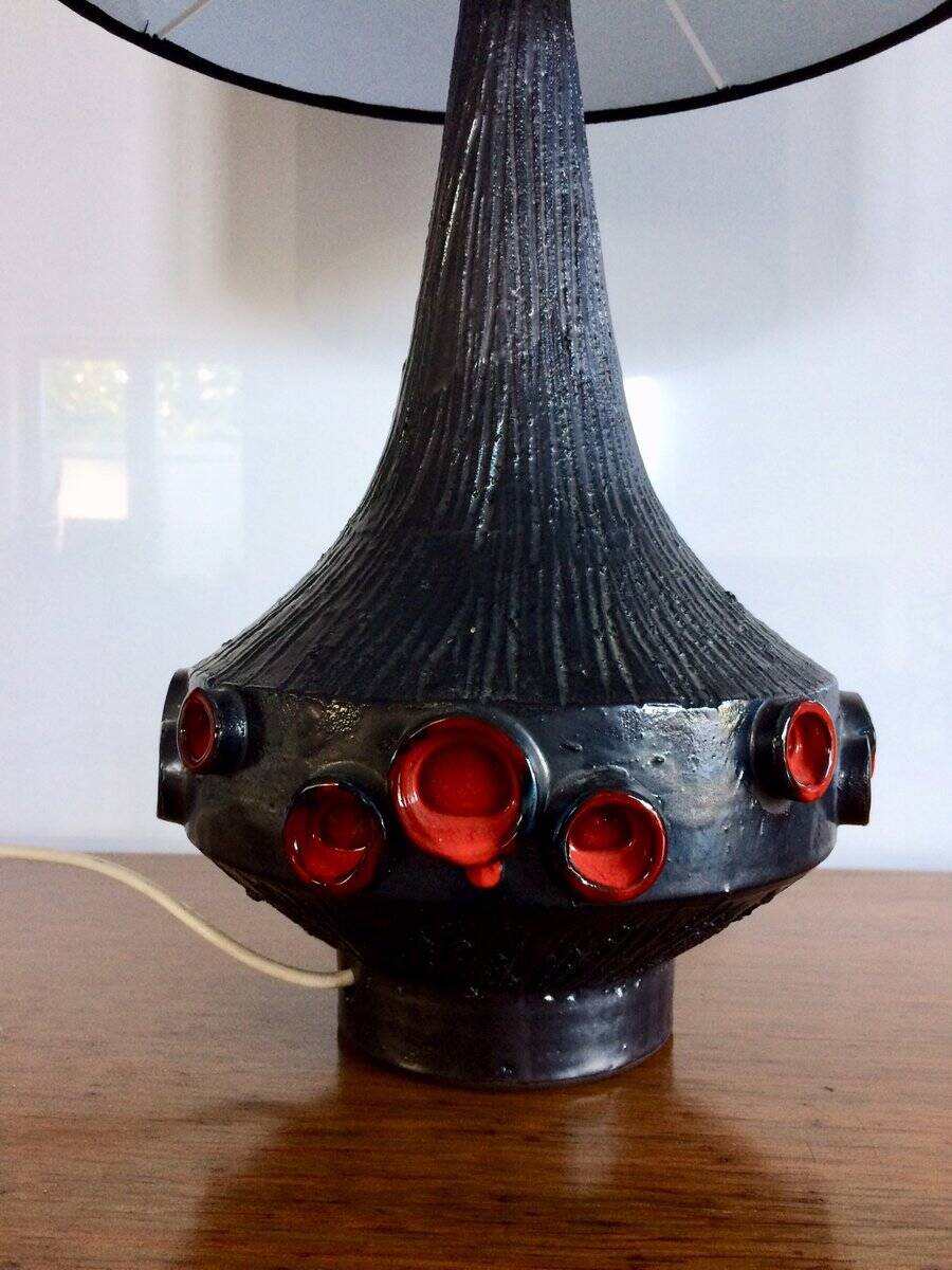 Belgian Art Pottery Table Lamp by Rogier Vandeweghe for Perignem, 1960s