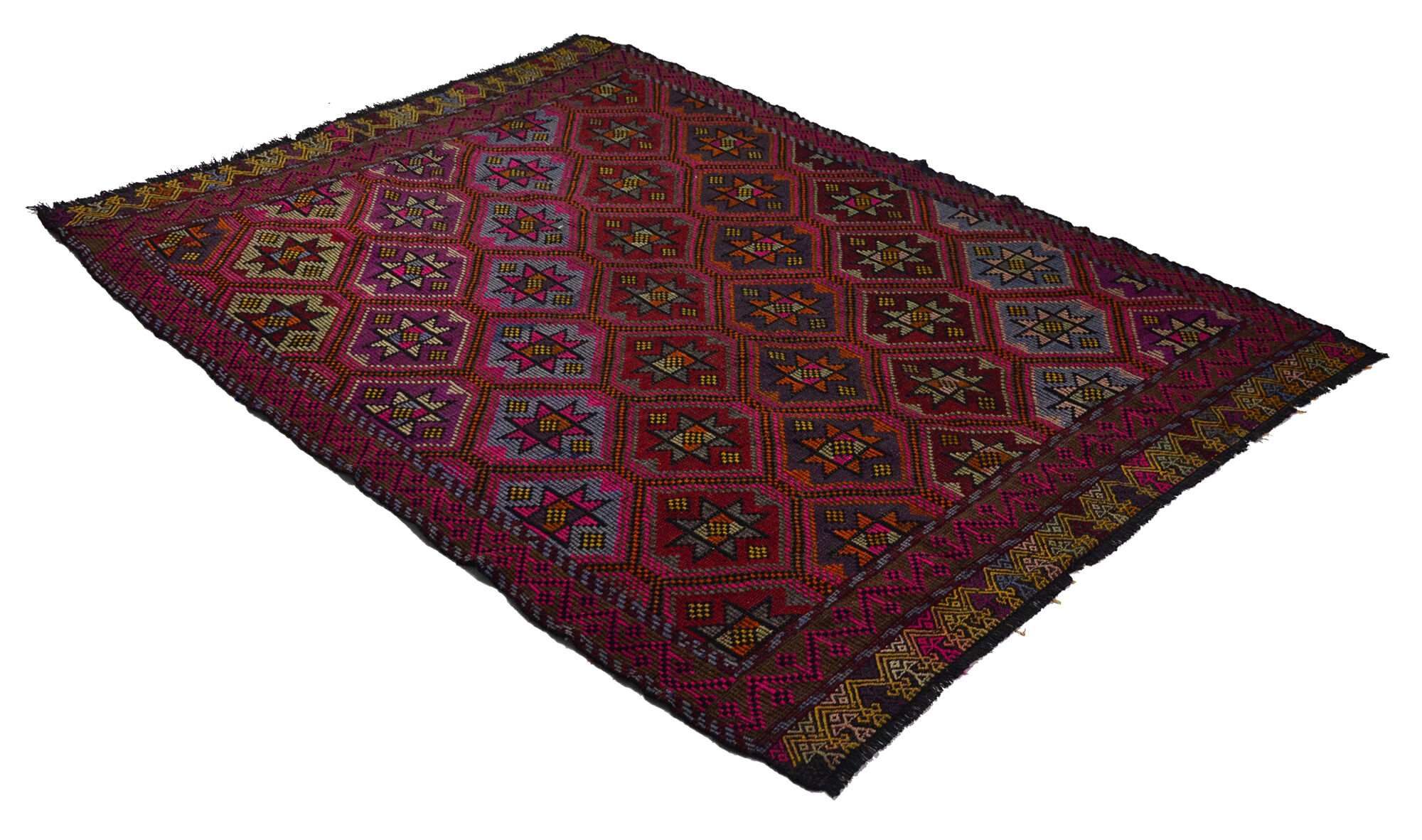 Anatolian handmade kilim rug 282 cm x 205 cm