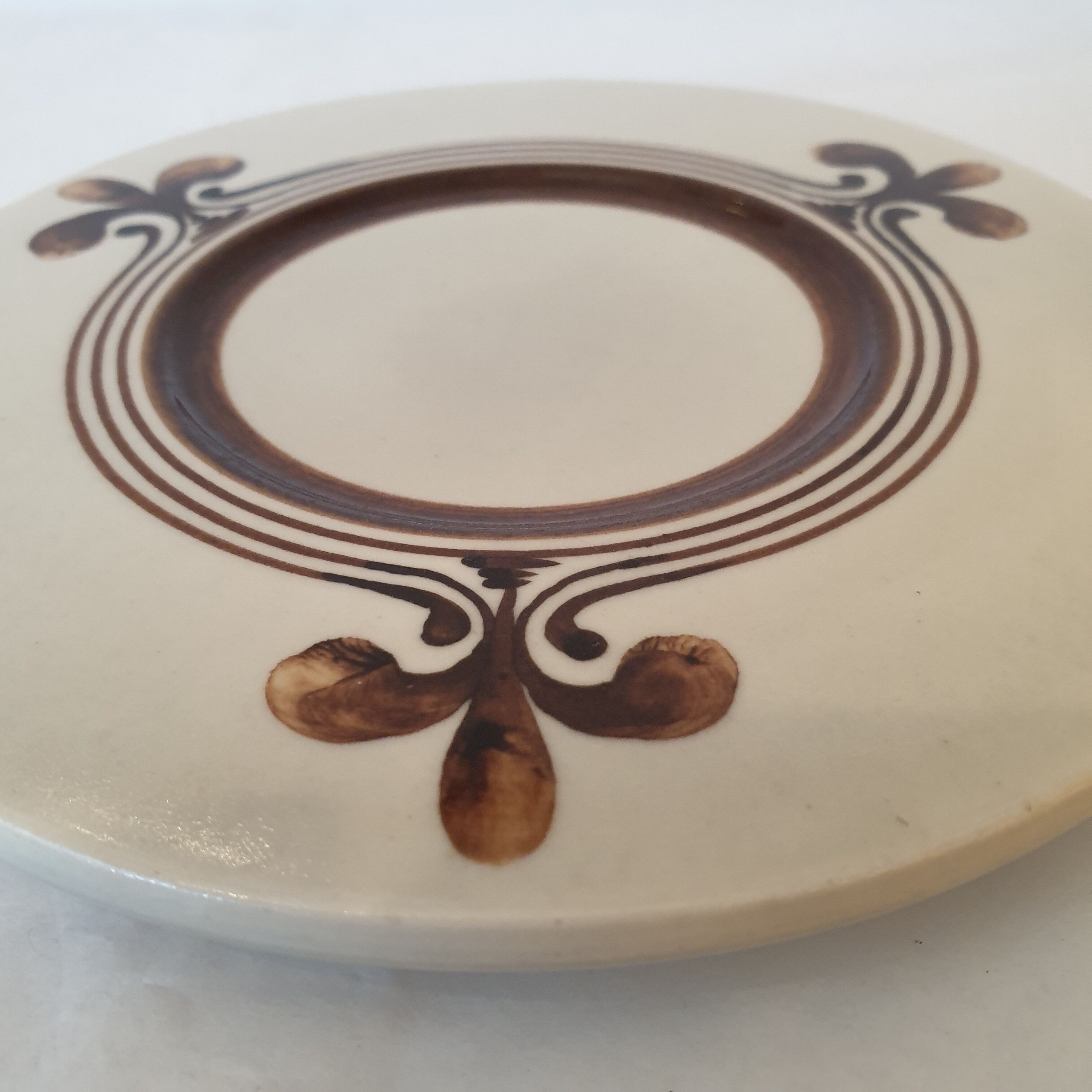 Plate saucer rosenthal germany siena brown 1970s