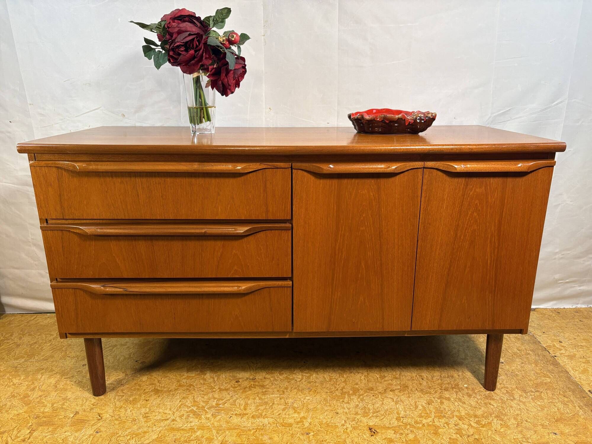 Mid Century Retro Vintage J.S. Sakol Teak Sideboard – 1960s–1970s  Scandina
