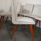 6 skaï chairs 1960
