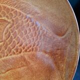 Set of 6 stoneware dinner plates with fish motif