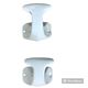 2 Limoges porcelain coat hooks