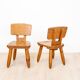 Brutalist elm chairs, 1970s, set of 2