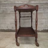 Serving trolley bar servant removable tray rustic oak