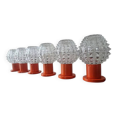 Set of Six Table Midcentury Table Lamps, Kamenicky Senov, 1970s