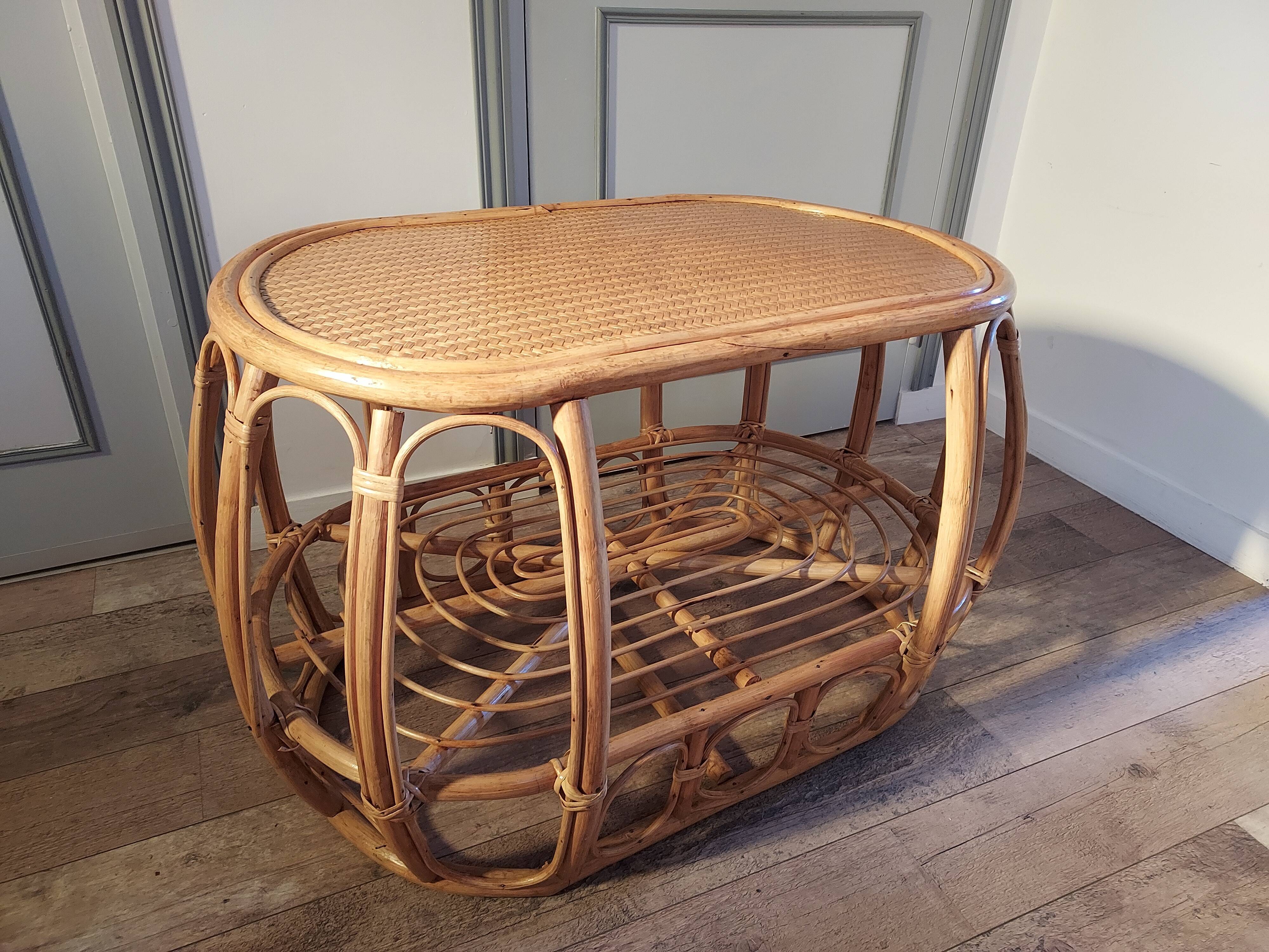 Rattan coffee table