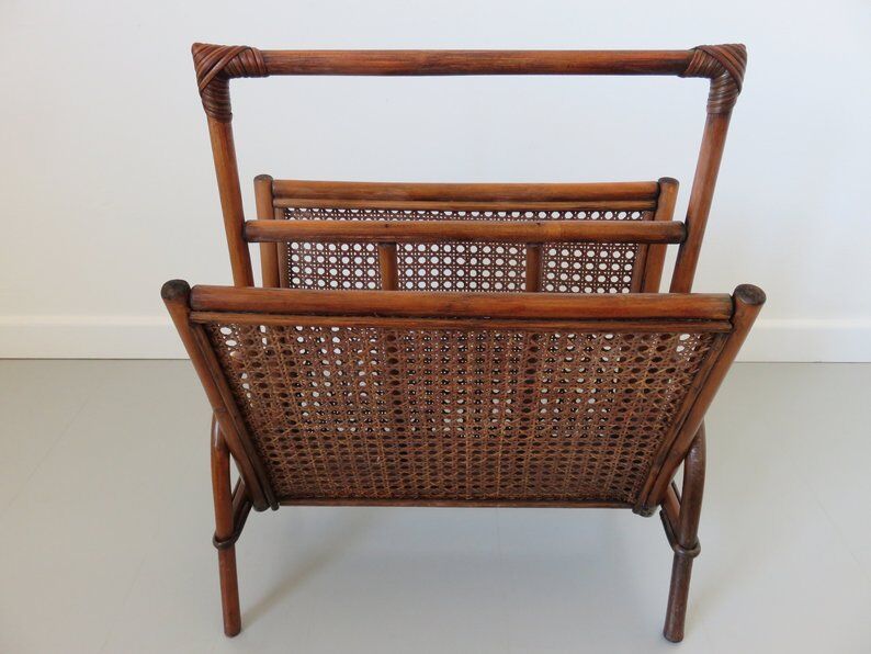 Door magazines in rattan and caning 60s 70s