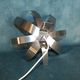 Wall lamp vintage flower stainless steel brushed ed. oxam jacqueline trocmé circa 1970