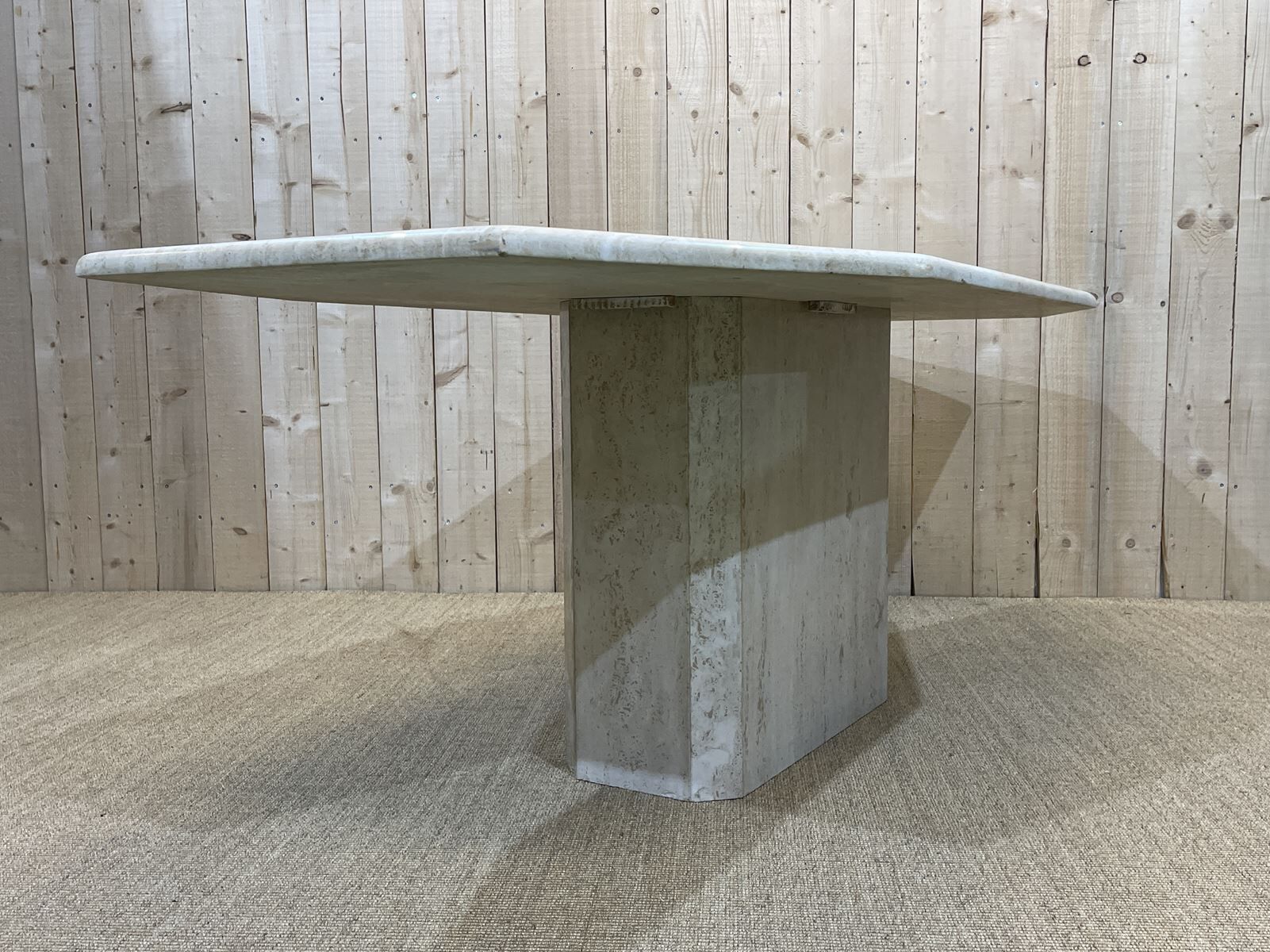 Travertine table from the 1970s from Roche Bobois
