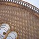 Braided and caning head of bed in wicker and rattan peacock