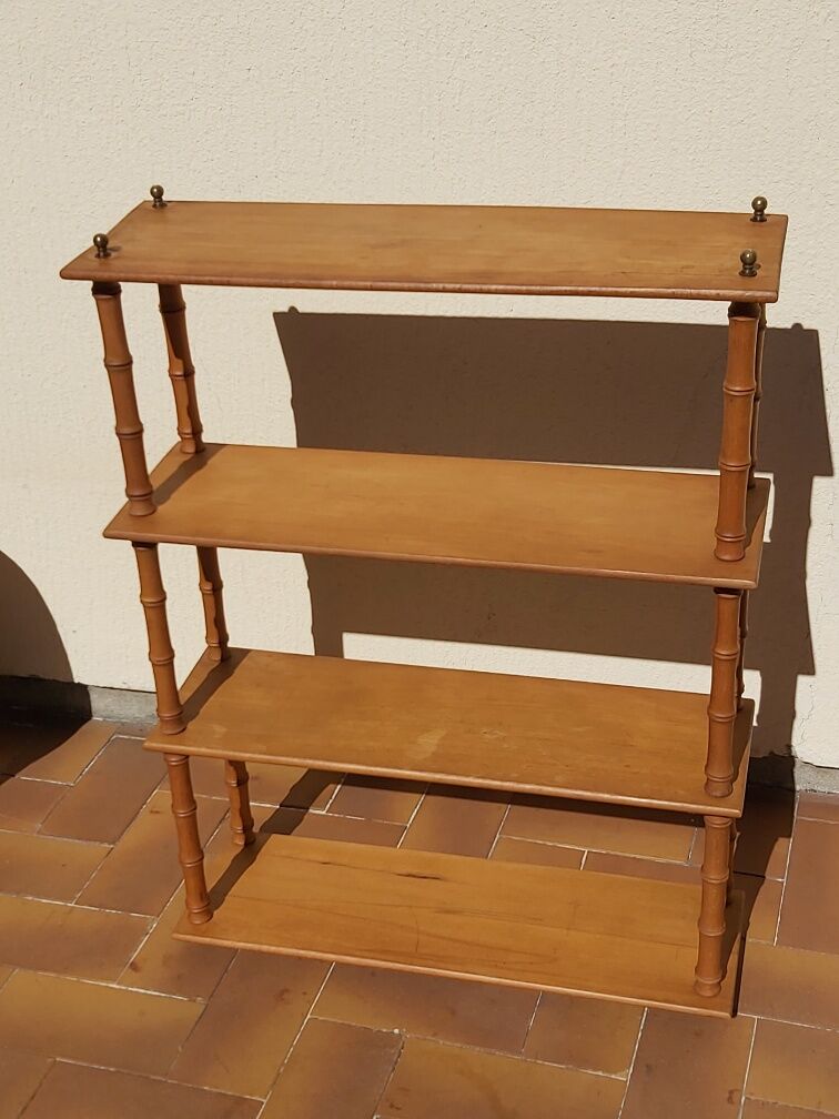 Vintage bamboo wood shelf