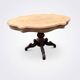 Antique raw violin table — sculpted central leg