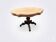 Antique raw violin table — sculpted central leg