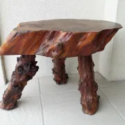 Solid wood stool