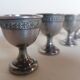 Lot de 5 coquetiers en aluminium années 30