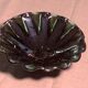 Vintage green and black glazed ceramic fruit cup