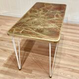 HIGH DESIGN TABLE WITH SCANDINAVIAN SIGNATURE 1950.