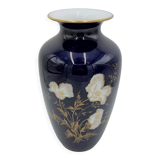 Porcelain cobalt vase, hutschenreuther hohenberg, germany, 1960s