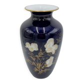 Vase en porcelaine cobalt, hutschenreuther hohenberg, allemagne, années 1960