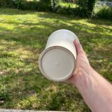 Large vintage ceramic vase 1960 white orange