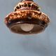 Brown and beige West Germany ceramic fat lava pendant lamp