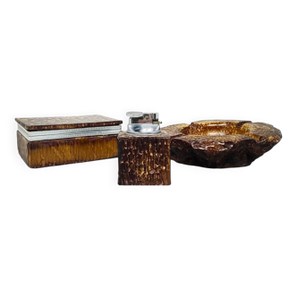 1960s Stunning Alabaster Smoking Set by Romano Bianchi