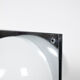 Table lamp in polished metal and opaline, 1970s