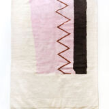 Moroccan Berber carpet Azilal ecru with colorful patterns 2,57x1,63m