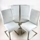 Grey Chairs on aluminium legs fully restored, Set of 4